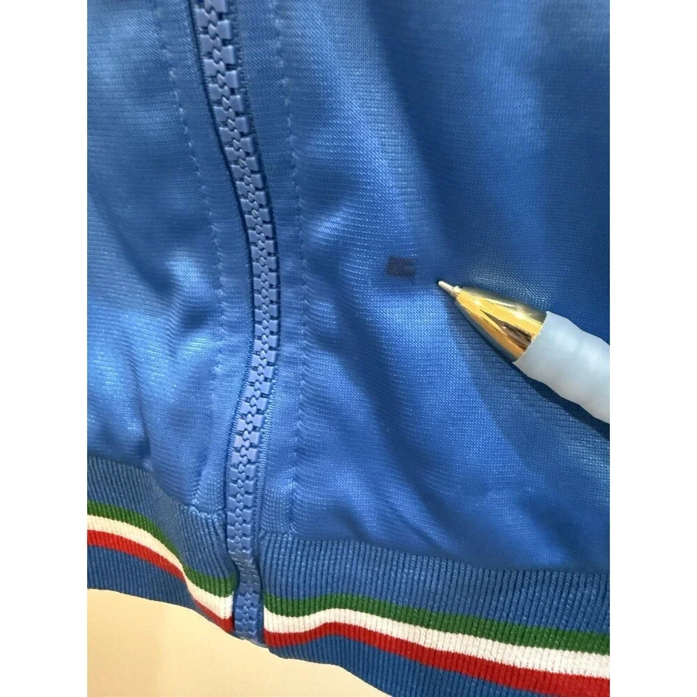 Vintage Italia Soccer Unlimited Full-Zip Jacket Size Youth 7/8 Blue Kids Sports